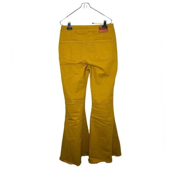 Home Folk Women's Mustard High Rise Flare Jeans - Picture 7 of 13